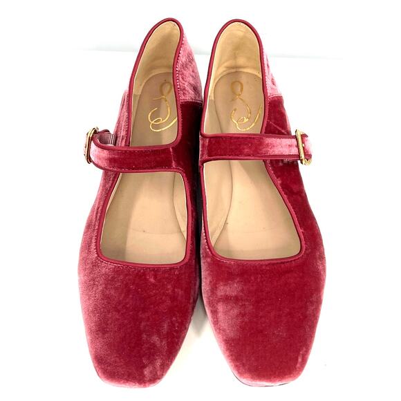 Sam Edelman Michaela Velvet Mary Jane Flats - Picture 2 of 4
